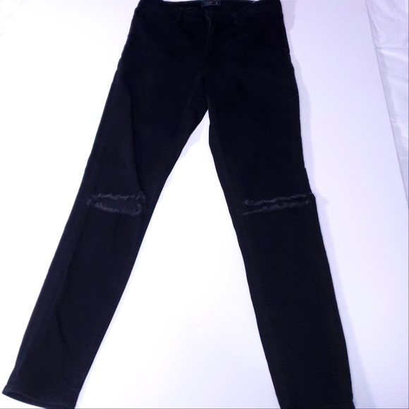 Abercrombie & Fitch Black Super Skinny Denim distressed Jeans - Picture 1 of 11